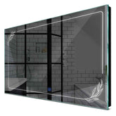 Specchio LED Rettangolare | Pulsante touch | Luce bianca fredda - Reyze Serie Good Vibes Modello 1